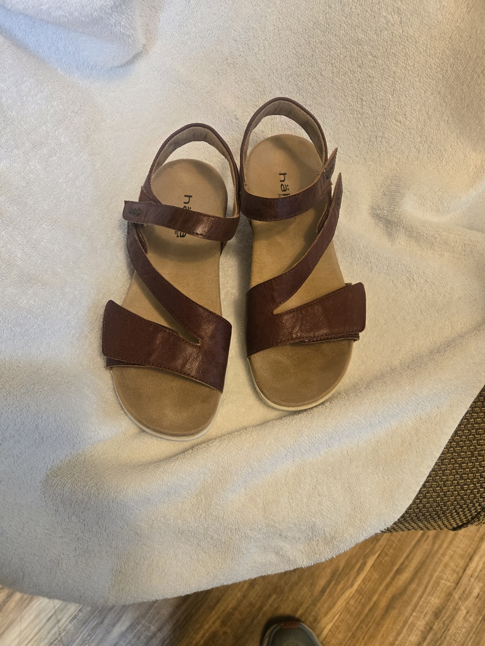 Halsa Footwear Brown Leather Slingback Sandals